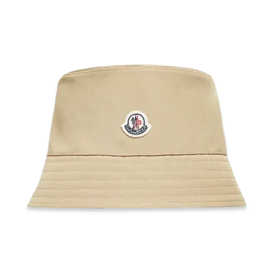 MONCLER Cotton Blend Bucket Hat "Beige"