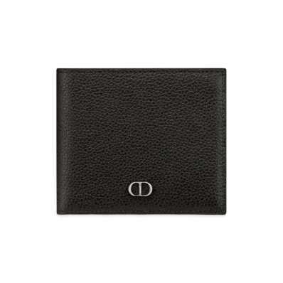 Dior Wallet CD Icon Grained Calfskin "Black"
