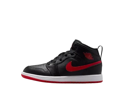 Nike PS Jordan 1 Mid "Black/University Red"