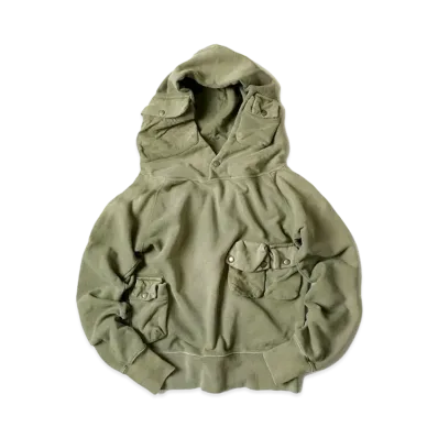 KAPITAL BACK HAIR ALPINE FOOD SWEAT "Khaki"