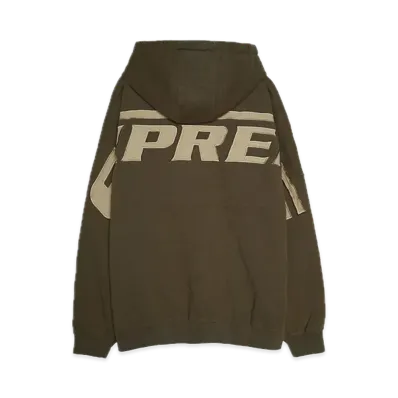 Supreme Wrapped Half Zip Hooded Sweatshirt "Dusty Brown"