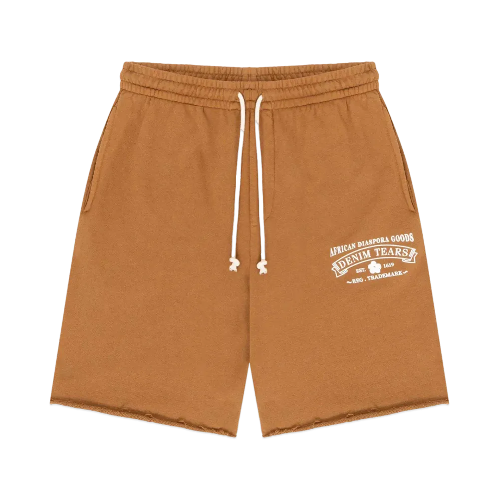 DENIM TEARS ADG Sweat Shorts Washed "Brown"