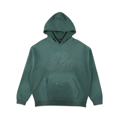 WIND AND SEA Fade Paint Hooded Sweatshirt "Green"