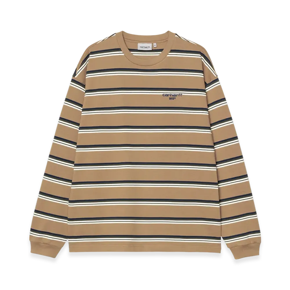Carhartt WIP L/S Holm T-Shirt Holm Stripe "Peanut"