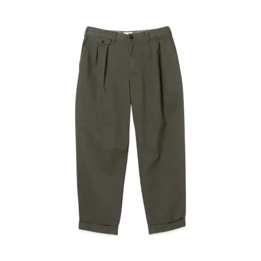 BEAMS 2 Pleats Chino "ChacoalGray"