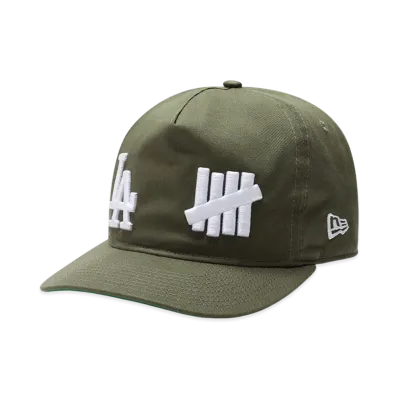 UNDEFEATED x New Era x Los Angeles Dodgers Logos Snapback "Olive"