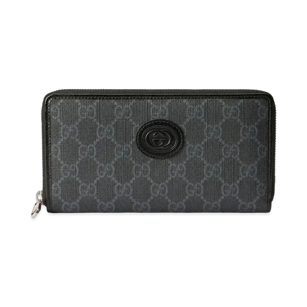 GUCCI Zip Around Wallet with Interlocking G "Black"