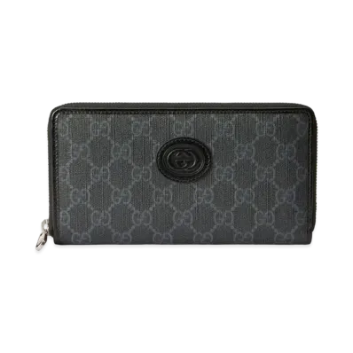 GUCCI Zip Around Wallet with Interlocking G "Black"
