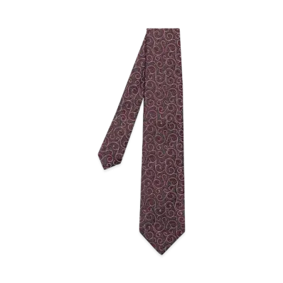 Paul Smith Arabesque Pattern Tie "DarkRed"