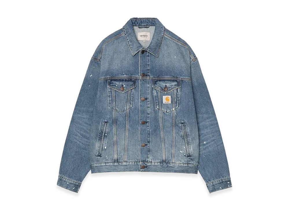 Carhartt WIP Helston Jacket "Blue/Destroy Wash/Splatter"