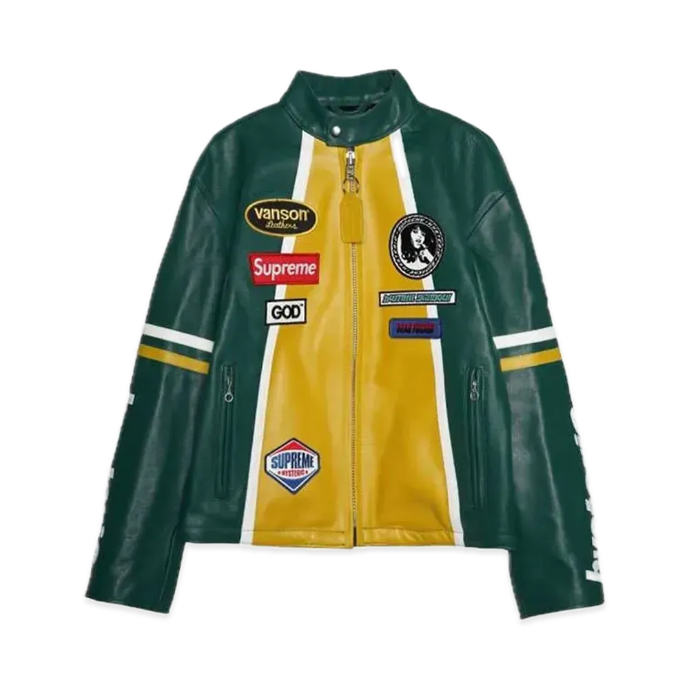 Supreme x HYSTERIC GLAMOUR Vanson Leather Jacket "Green"