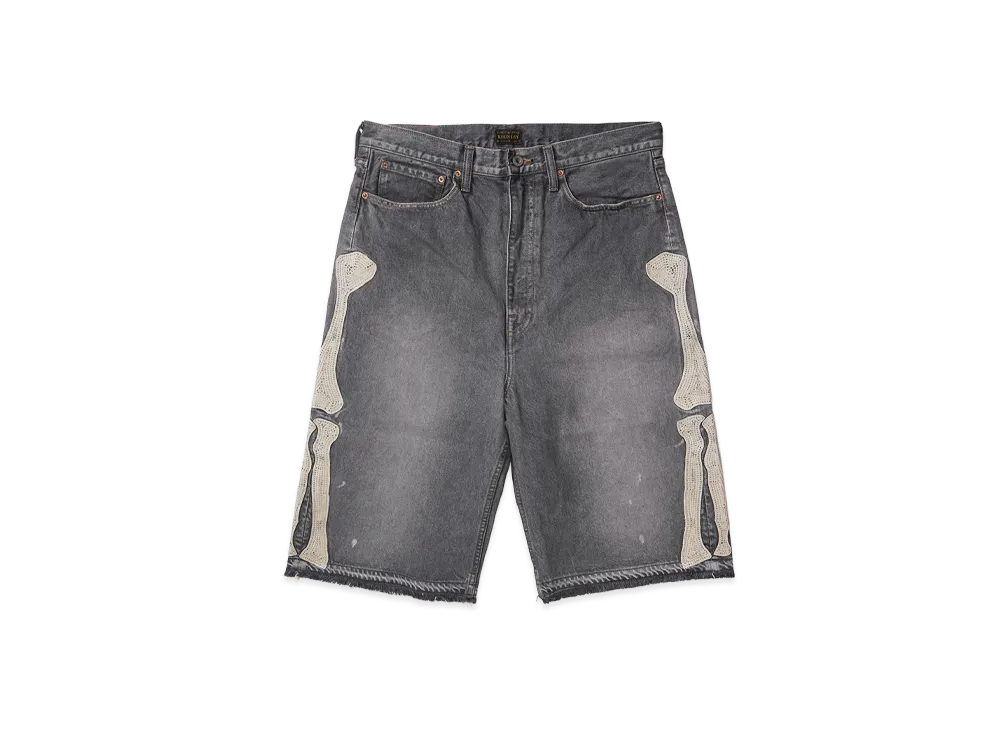 KAPITAL 14OZ DENIM 5P SHORT PANTS (BOUND EMBROIDERY) 