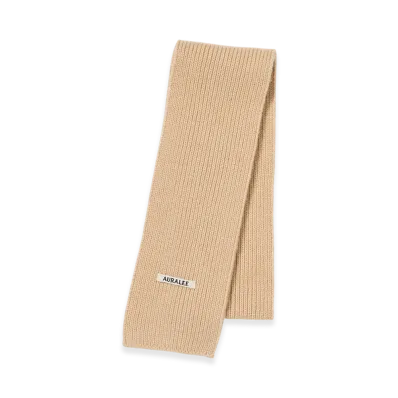 AURALEE Light Cashmere Knit Stole "Beige"