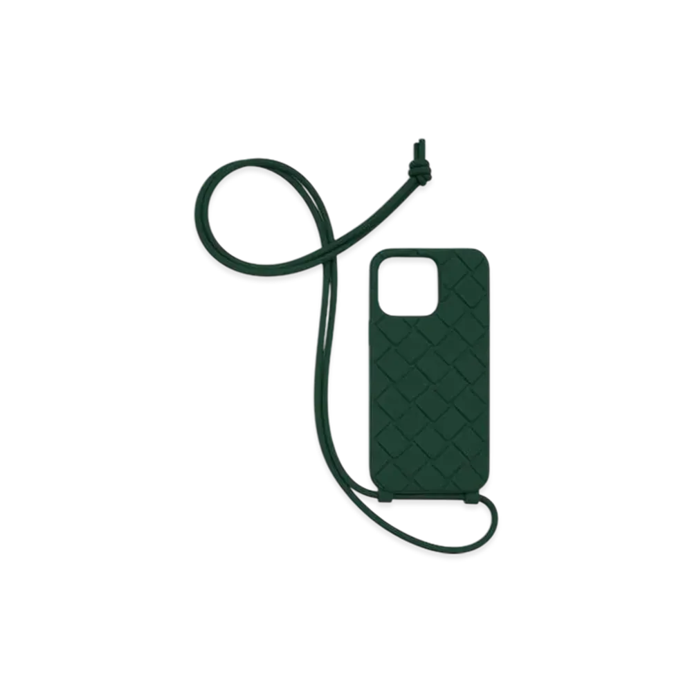 Bottega Veneta Strap Iphone 14 Pro Max Case "Emerald Green"