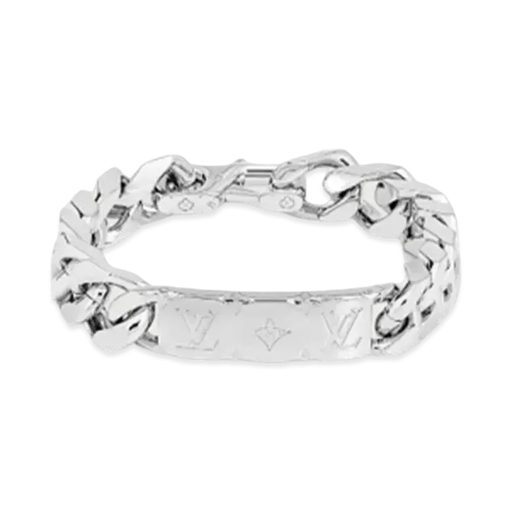 Louis Vuitton Monogram Chain Bracelet "Silver"