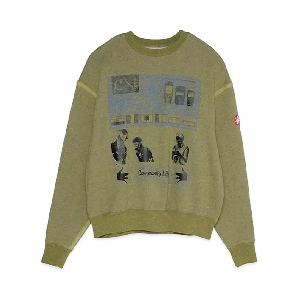 Cav Empt (C.E) YELLOW HEATHER CREW NECK "Green"