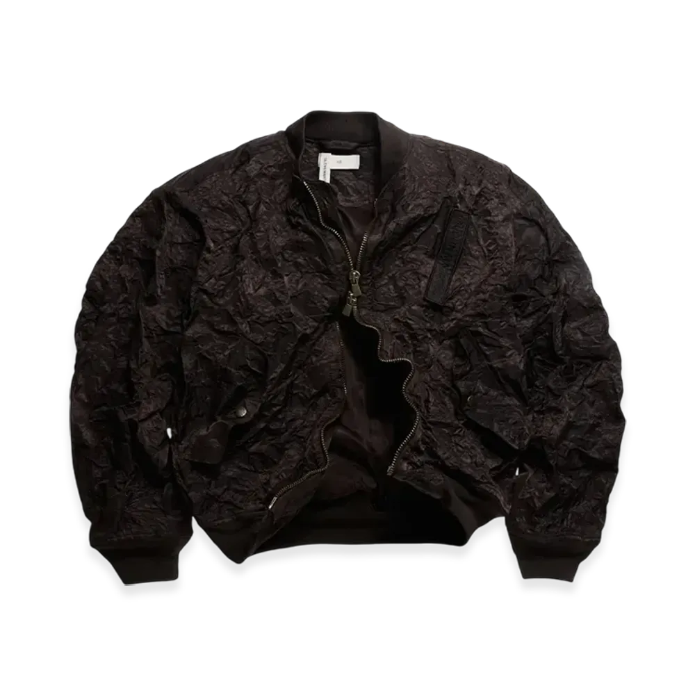 H&M x Glenn Martens Foil Flight Jacket "Dark Brown"