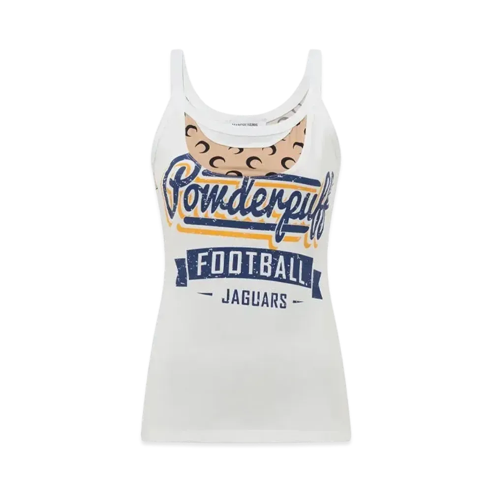 Marine Serre Regenerated Graphic T-Shirt Tank Top "White #3"