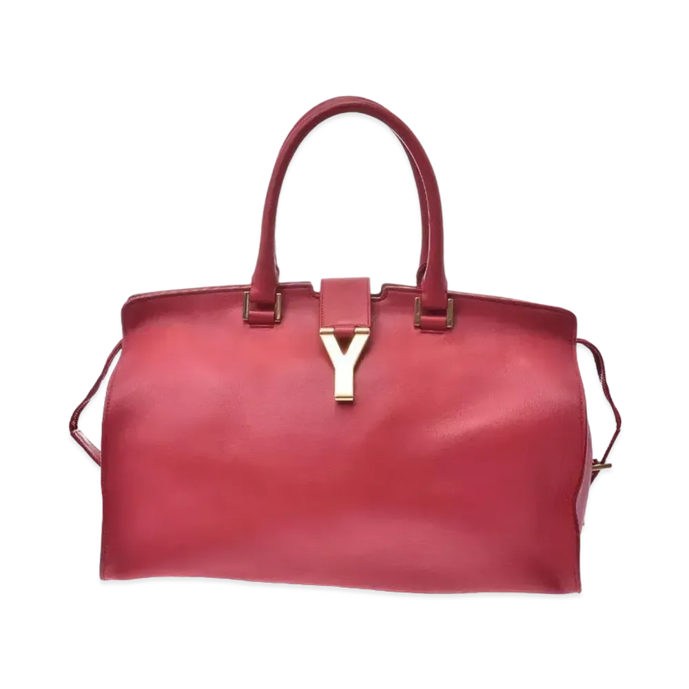 Saint Laurent Cabas Chyc Leather 2WAY Bag "Red"