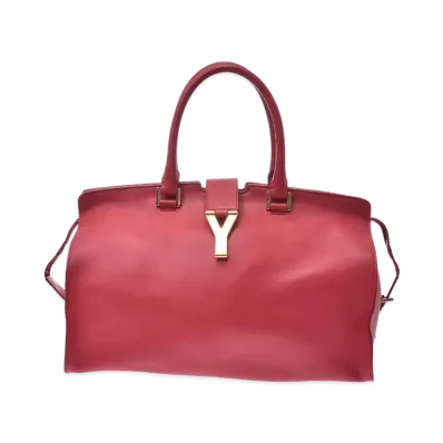 Saint Laurent Cabas Chyc Leather 2WAY Bag "Red"