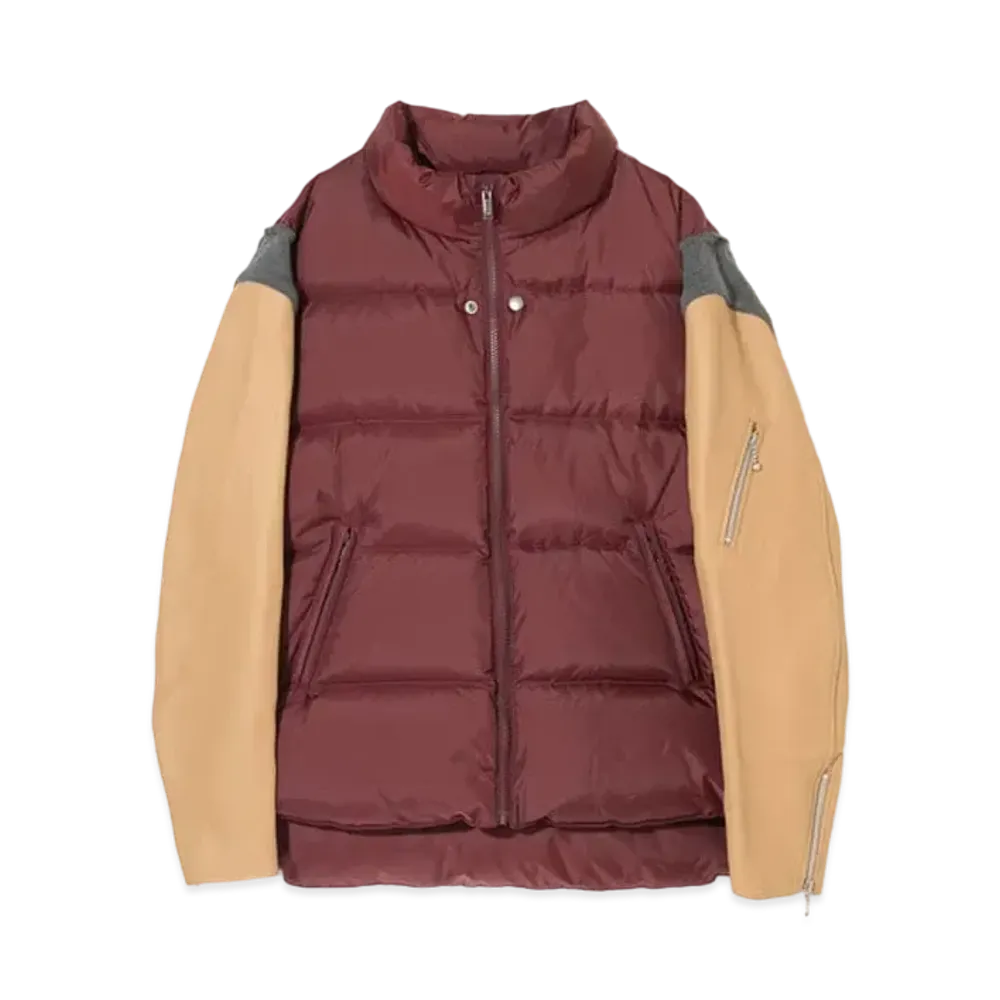 UNDERCOVER Sheepskin Sleeve Down Jacket "Bordeaux"