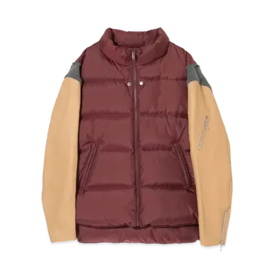 UNDERCOVER Sheepskin Sleeve Down Jacket "Bordeaux"