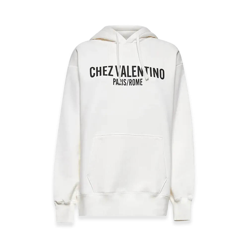Valentino Women's Logo Hoodie "White"