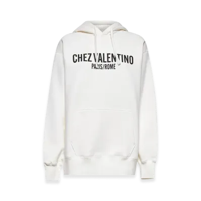 Valentino Women's Logo Hoodie "White"