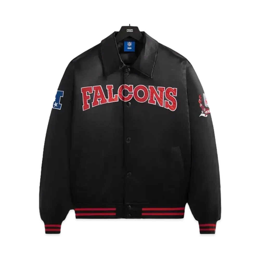 Kith x the NFL: Falcons Satin Bomber Jacket "Black"