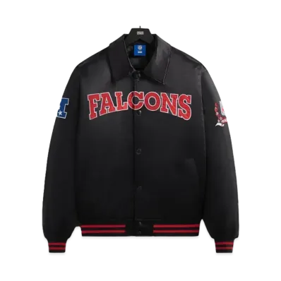 Kith x the NFL: Falcons Satin Bomber Jacket "Black"