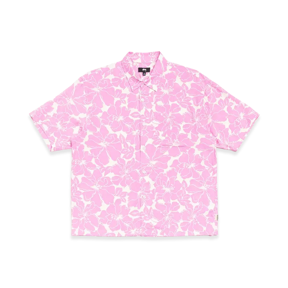 Stussy Floral Hawaiian Shirt "Pink"