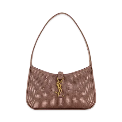 Saint Laurent Women's Embellished Satin Mini Le 5 A 7 Handbag "Pink"