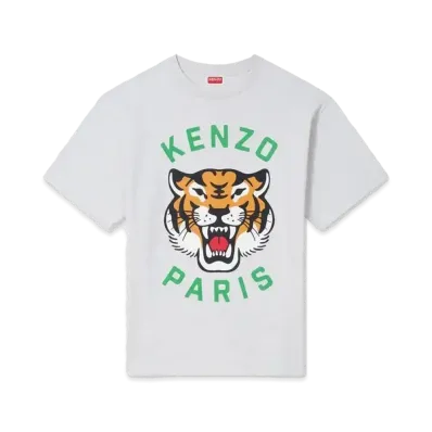 KENZO 'LUCKY TIGER' Oversize T-shirt Unisex "Pale Grey"