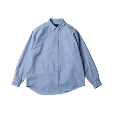 BEAMS Suvin Cotton Oxford B.D. Shirt "Blue"