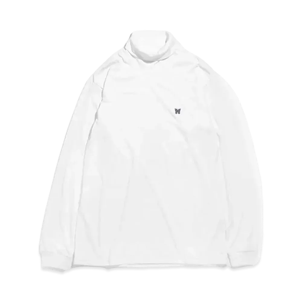 Needles L/S MOCK NECK TEE - POLY JERSEY "White"