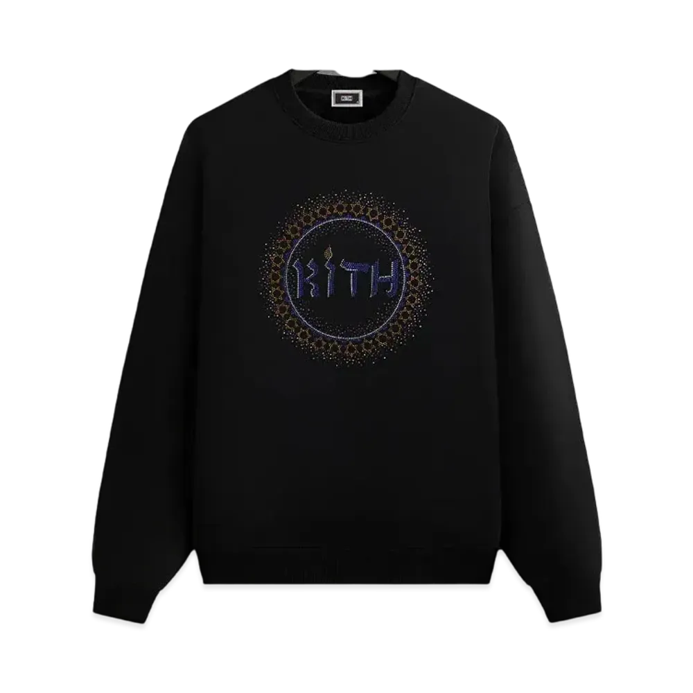 Kith Hanukkah Crystal Nelson Crewneck "Black"