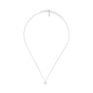 GUCCI GG Running Necklace In White Gold "Silver"