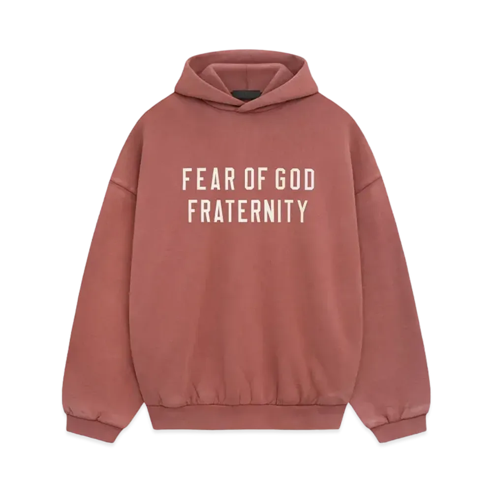 FEAR OF GOD Essentials Heavy Fleece Hoodie "Crimson"