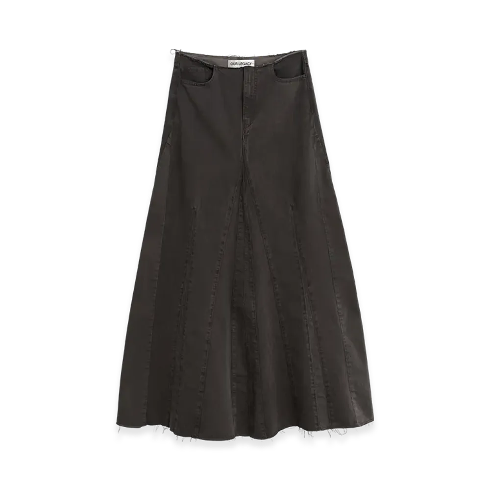 OUR LEGACY Women's Rebel Skirt "Ash Black Herringbone"