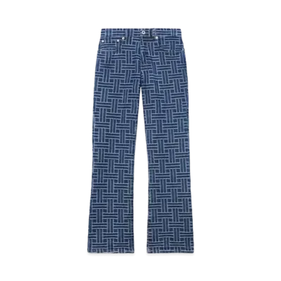 KENZO 'WEAVE' BARA Cropped Fit Jeans "Medium Stone Blue Denim"