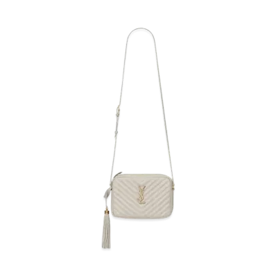 Saint Laurent Lou Camera Bag In Quilted Leather "Vintage White"