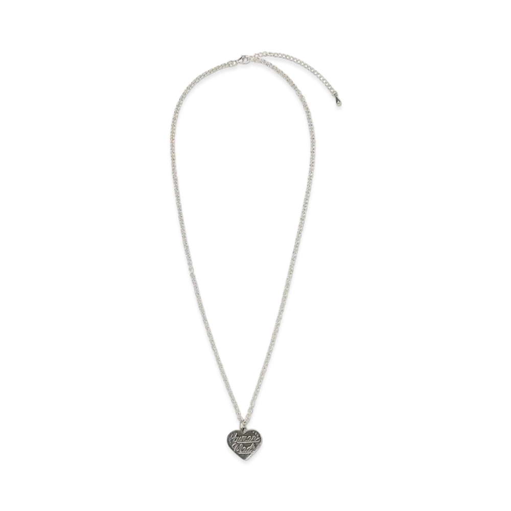 HUMAN MADE Heart Silver Necklace "Black"
