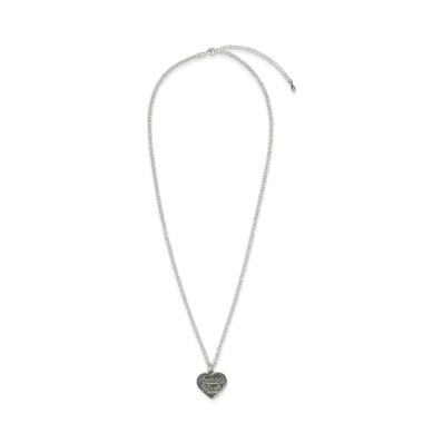 HUMAN MADE Heart Silver Necklace "Black"