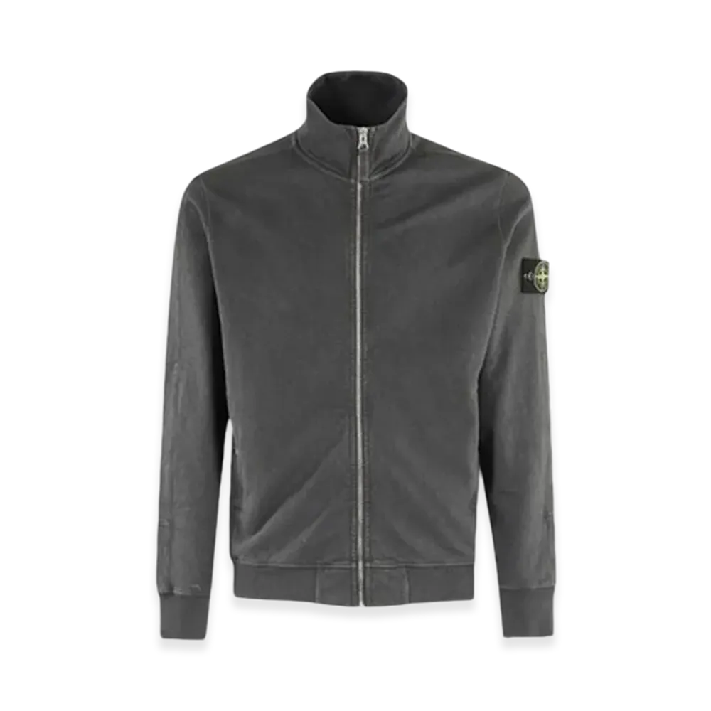 Stone Island 65960 Old Treatment Fleece Track Top - 24SS "Steel Grey"
