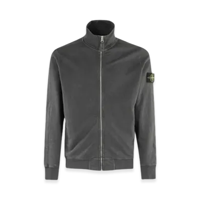 Stone Island 65960 Old Treatment Fleece Track Top - 24SS "Steel Grey"
