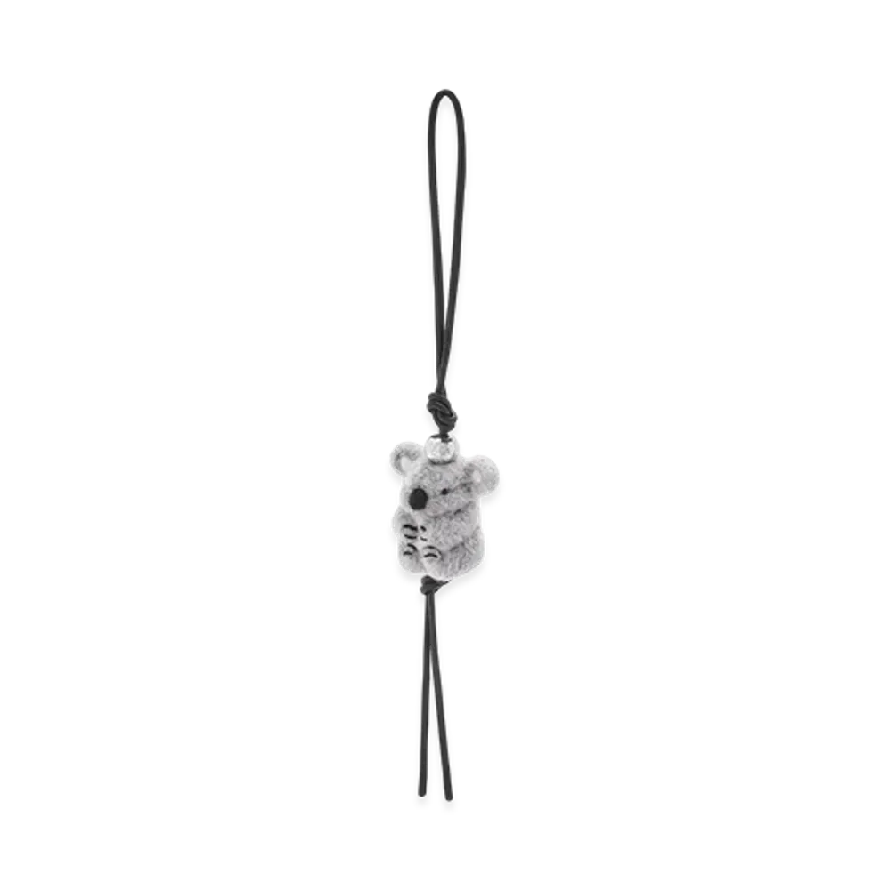 LOEWE Koala Charm "Light Grey/Black"