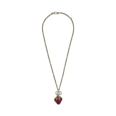 GUCCI Strawberry Pendant Necklace "Gold"