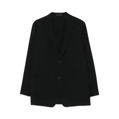 Yohji Yamamoto Pour Homme COSTUME D'HOMME 4 DIMENSION CUTTING MOTION W/GABARDINE SINGLE JACKET "Black"