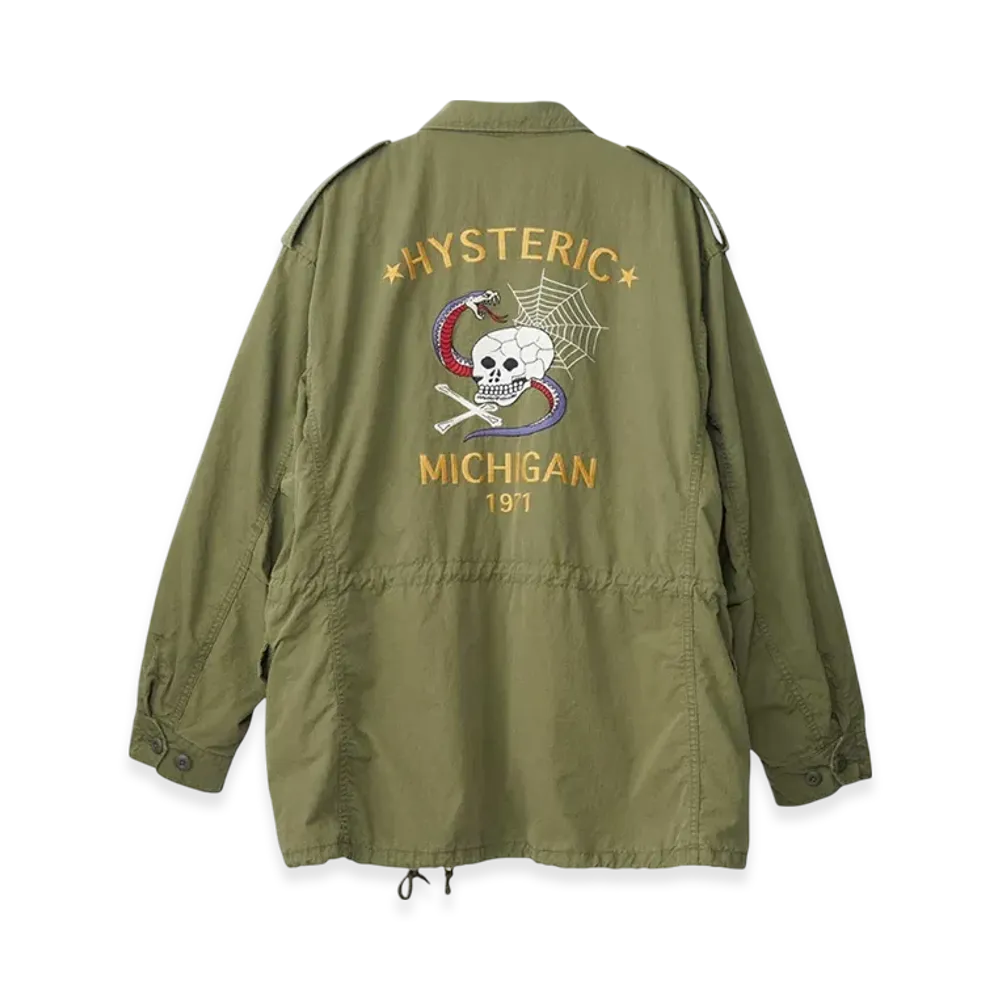 HYSTERIC GLAMOUR Snake & Skull Embroidered M1951 Field Jacket "Khaki"