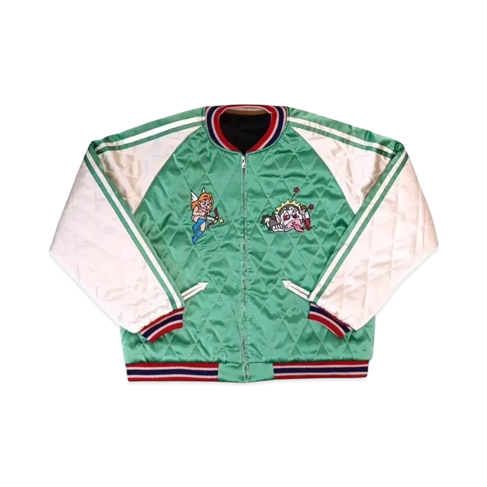 SAPEur x Bikkuriman Kids Souvenir Jacket "Black/Green"